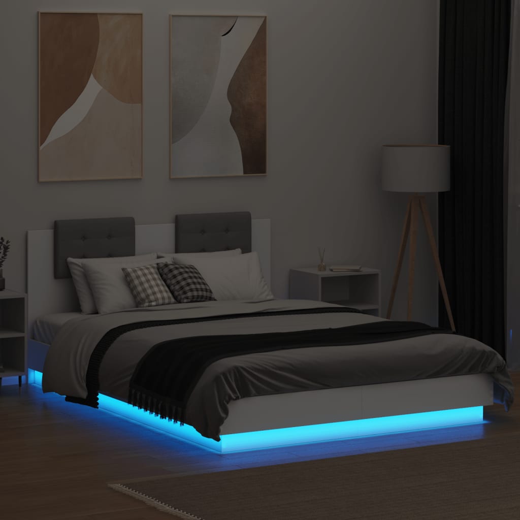 Giroletto Con Testiera E Led Bianco 150x200 cm - Image 4