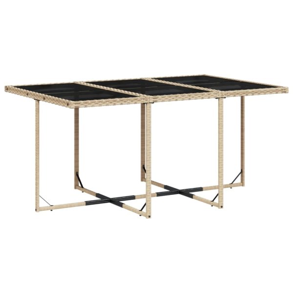Set Pranzo Da Giardino 11 Pz Con Cuscini Beige Misto Polyrattan - Image 3