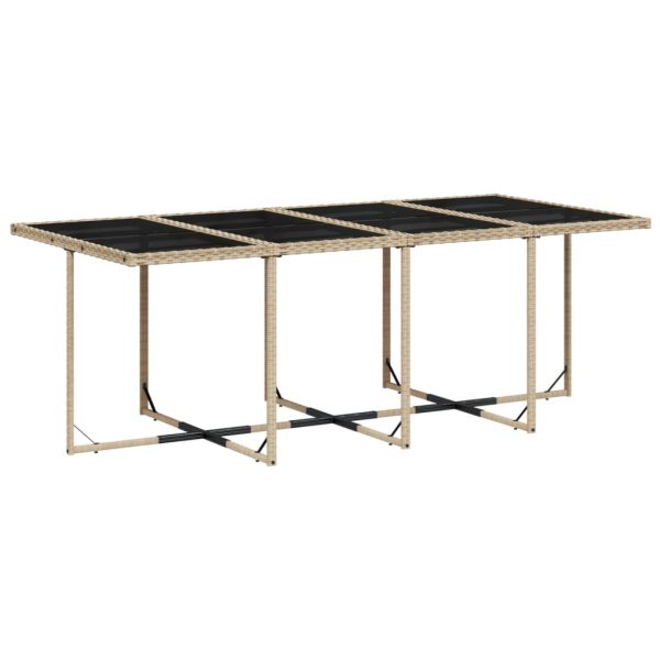 Set Pranzo Da Giardino 13 Pz Con Cuscini Beige Misto Polyrattan - Image 4