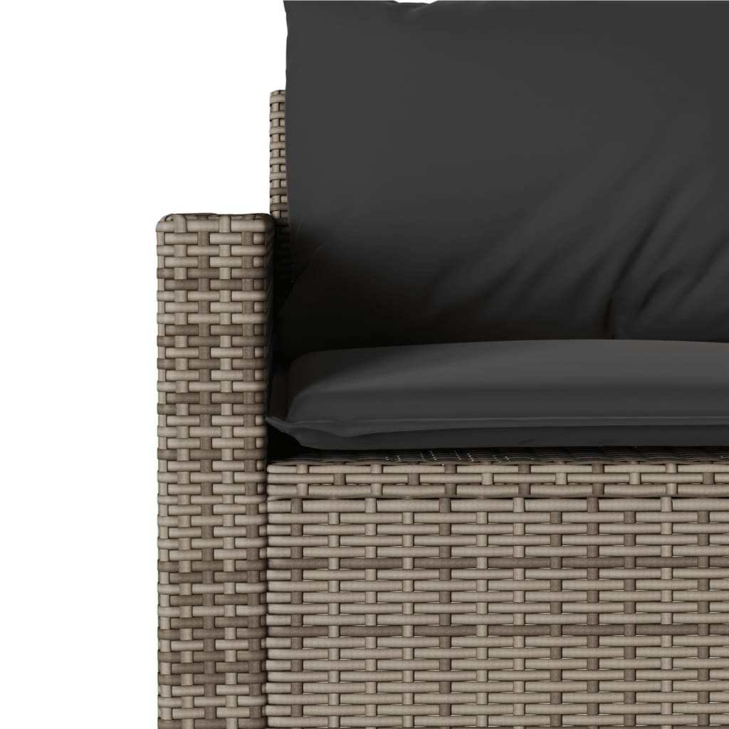 Set Divano Da Giardino 6 Pz Con Cuscini Grigio In Polyrattan - Image 6