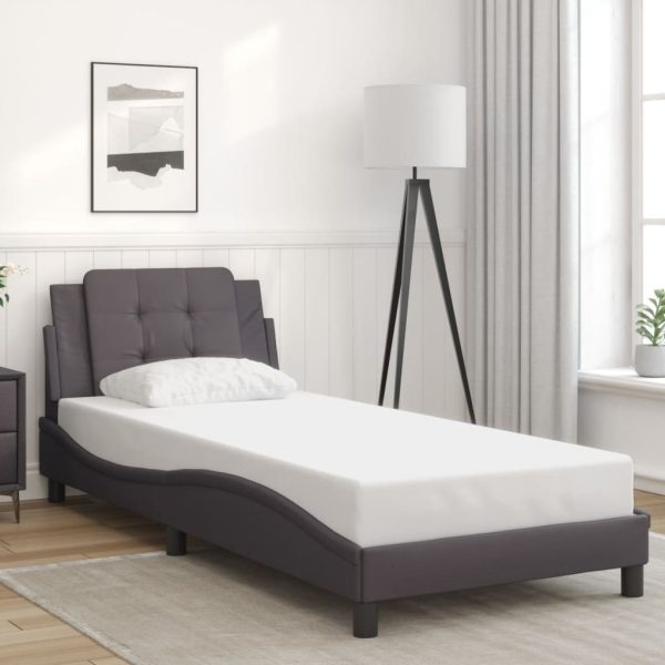 Giroletto Con Luci Led Grigio 100x200 Cm In Similpelle - Image 4