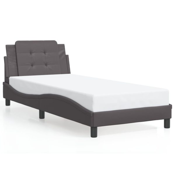 Giroletto Con Luci Led Grigio 100x200 Cm In Similpelle - Image 5