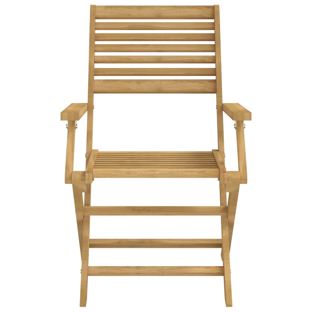 Sedie Giardino Pieghevoli 8pz 54,5x61,5x86,5 Cm Massello Acacia - Image 5