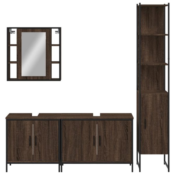 Set Mobili Da Bagno 4 Pz Rovere Marrone In Legno Multistrato - Image 6