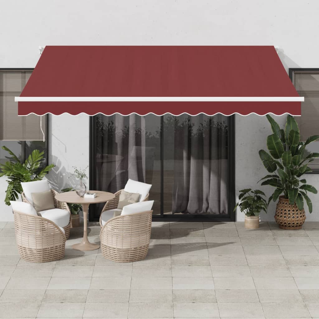 Tenda Da Sole Retrattile Manuale Bordò 400x350 cm