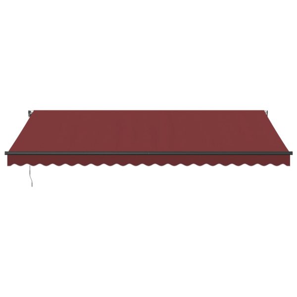 Tenda Da Sole Retrattile Manuale Con Led Bordò 500x350 cm - Image 4