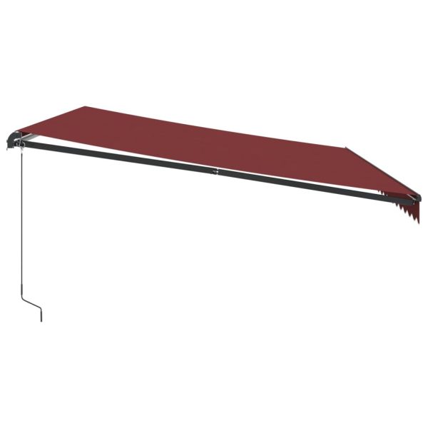 Tenda Da Sole Retrattile Manuale Con Led Bordò 500x350 cm - Image 5