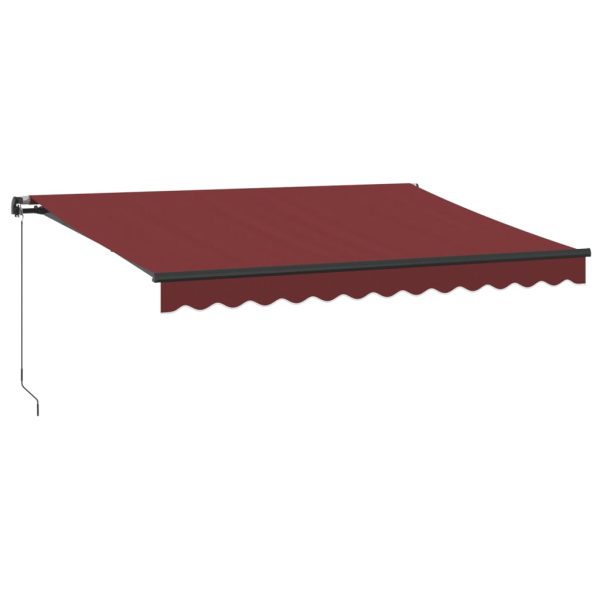 Tenda Da Sole Retrattile Manuale Con Led Bordò 350x250 cm - Image 2