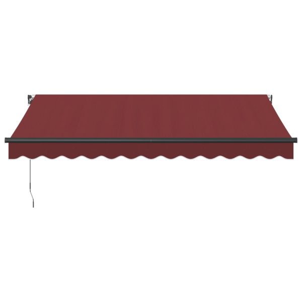 Tenda Da Sole Retrattile Manuale Con Led Bordò 350x250 cm - Image 4