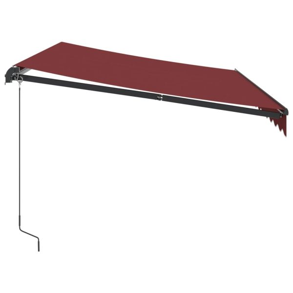 Tenda Da Sole Retrattile Manuale Con Led Bordò 350x250 cm - Image 5