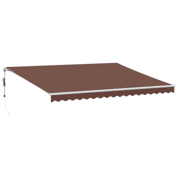 Tenda Da Sole Retrattile Automatica Con Led Marrone 450x350 cm - Image 2