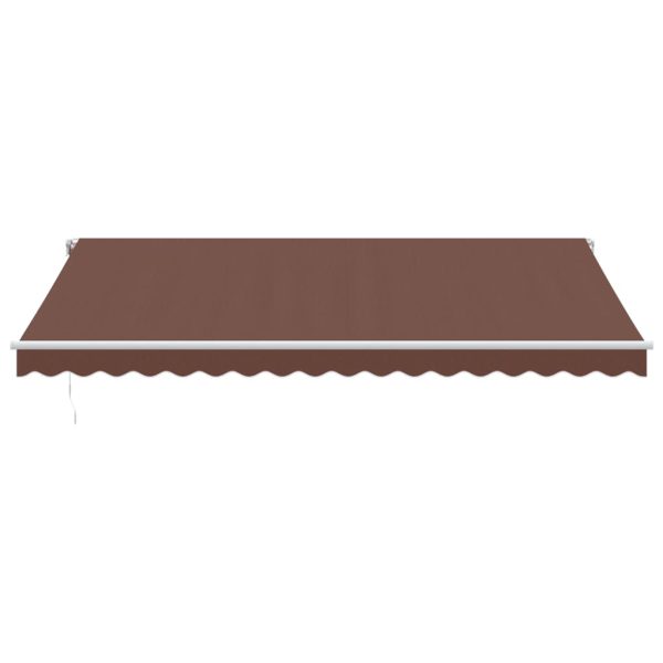 Tenda Da Sole Retrattile Automatica Con Led Marrone 450x350 cm - Image 4