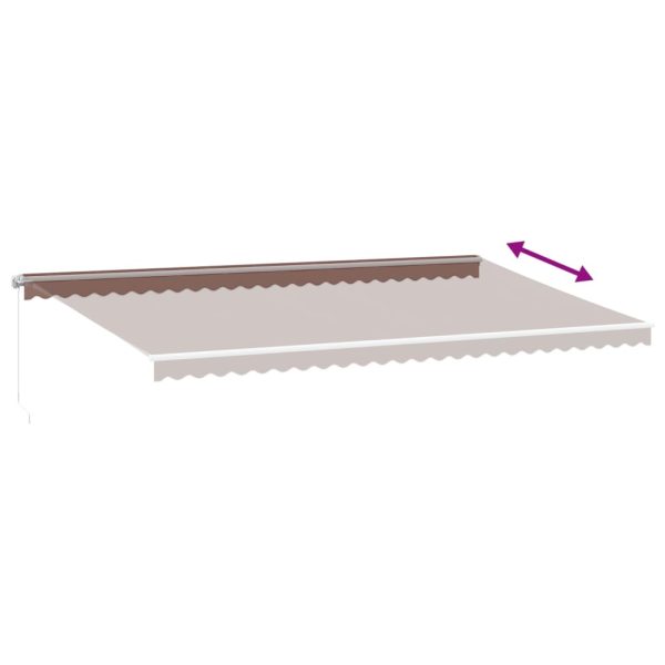 Tenda Da Sole Retrattile Manuale Marrone 600x350 cm - Image 5