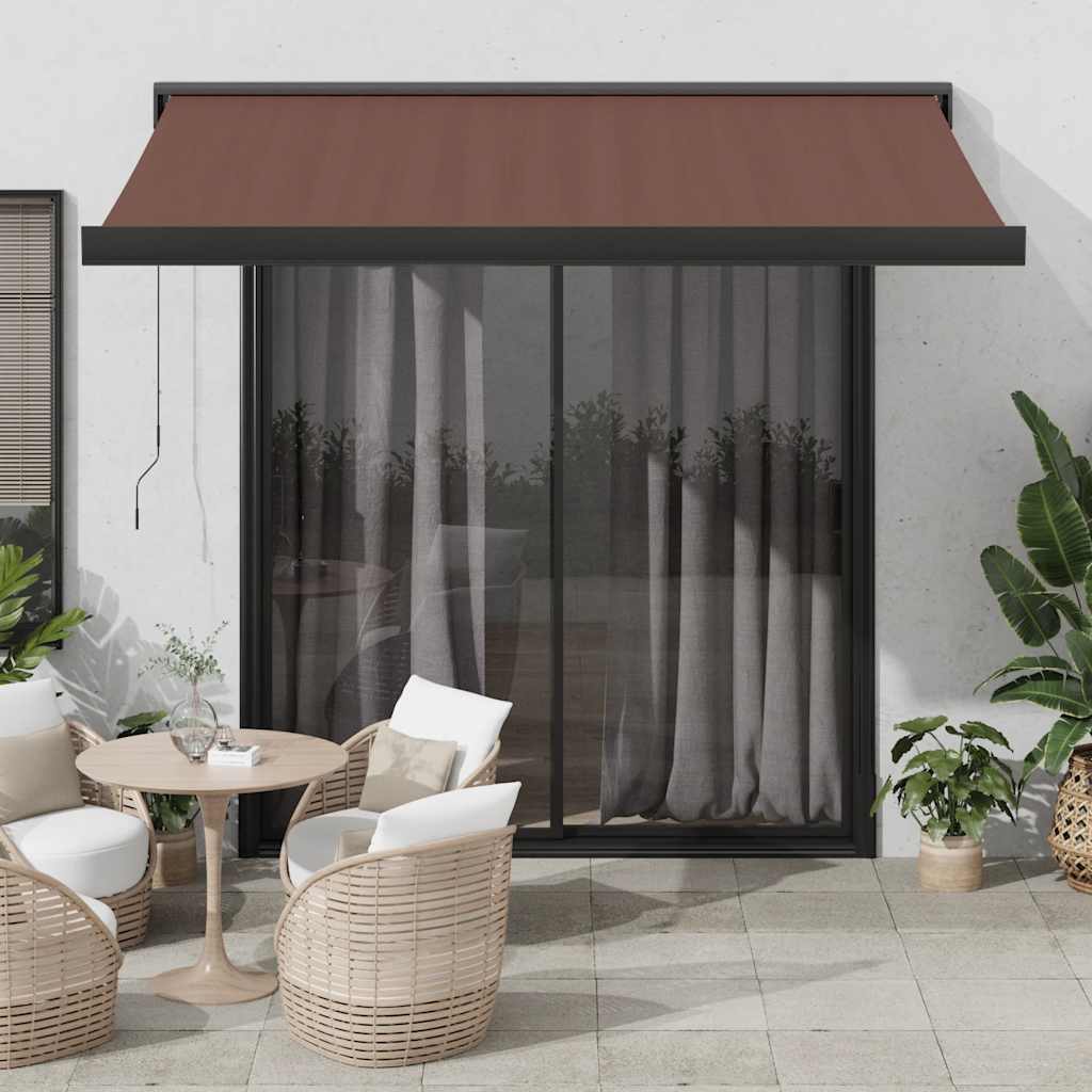 Tenda Da Sole Retrattile Automatica Marrone 300x250 cm