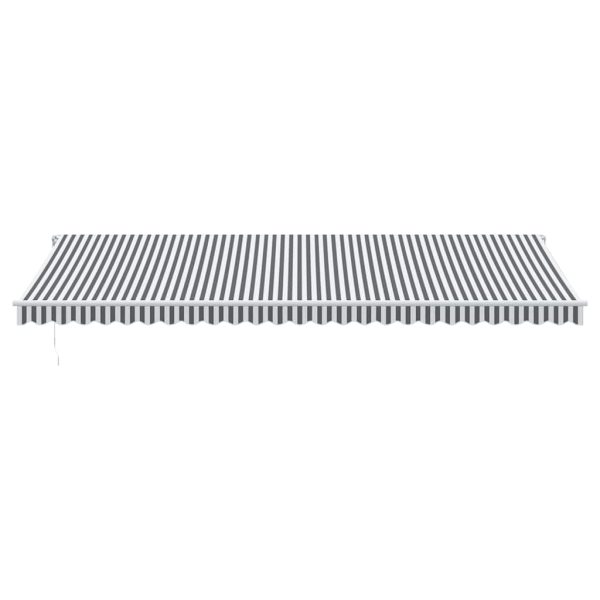 Tenda Retrattile Manuale Con Led Antracite E Bianco 600x300 cm - Image 4