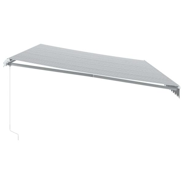 Tenda Retrattile Manuale Con Led Antracite E Bianco 600x300 cm - Image 5