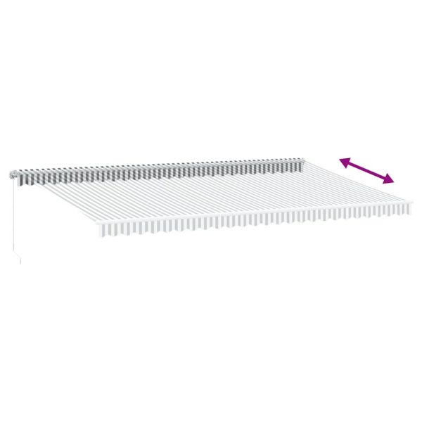 Tenda Retrattile Manuale Con Led Antracite E Bianco 600x300 cm - Image 6