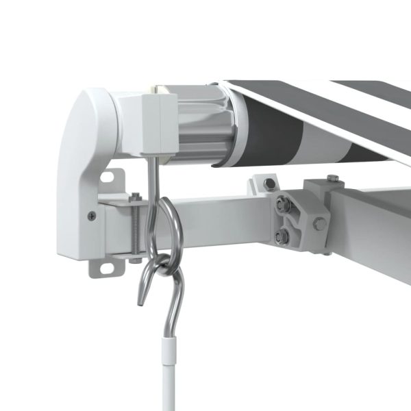 Tenda Da Sole Retrattile Manuale Antracite E Bianco 450x300 cm - Image 6