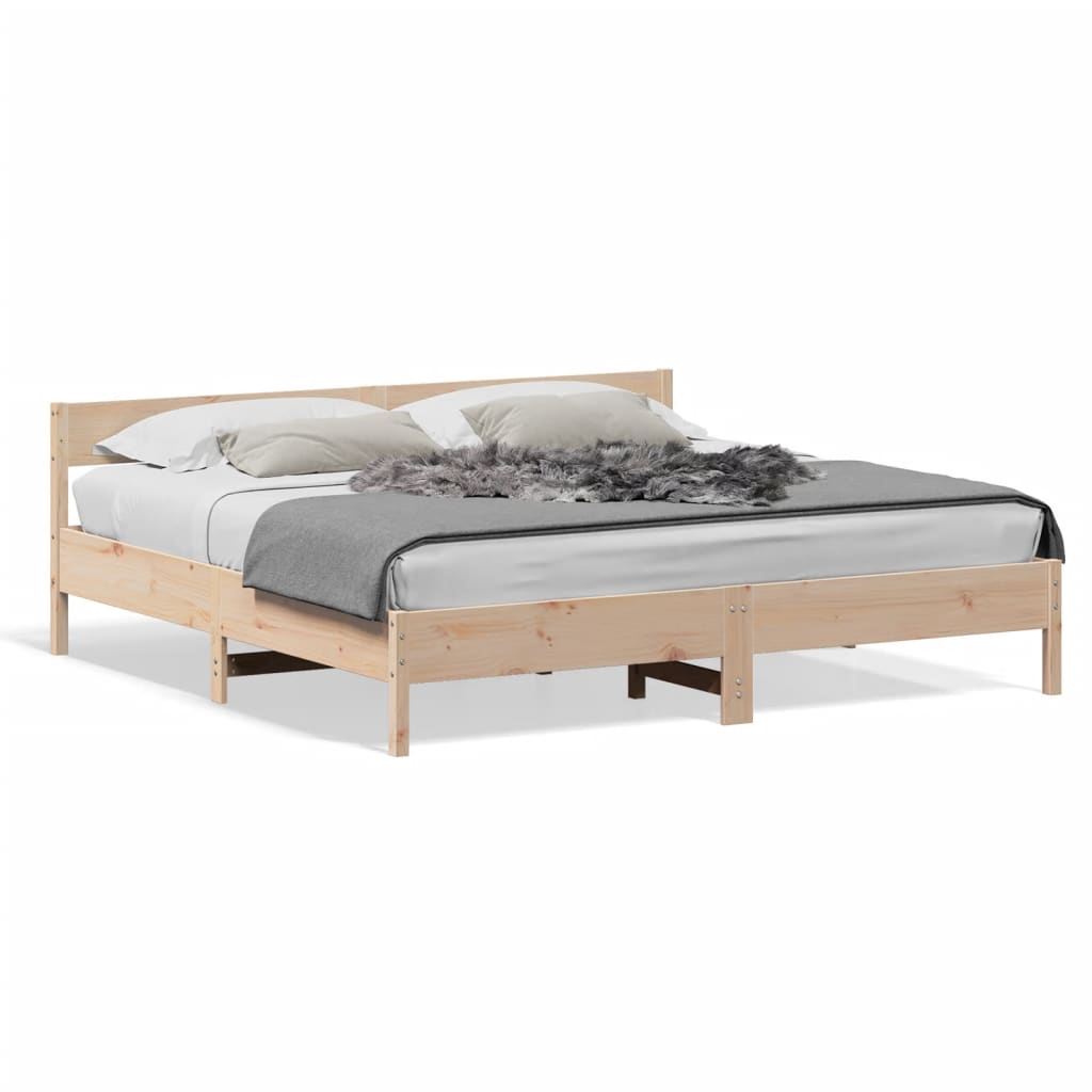 Giroletto Senza Materasso 200x200 Cm In Legno Massello Di Pino - Image 2