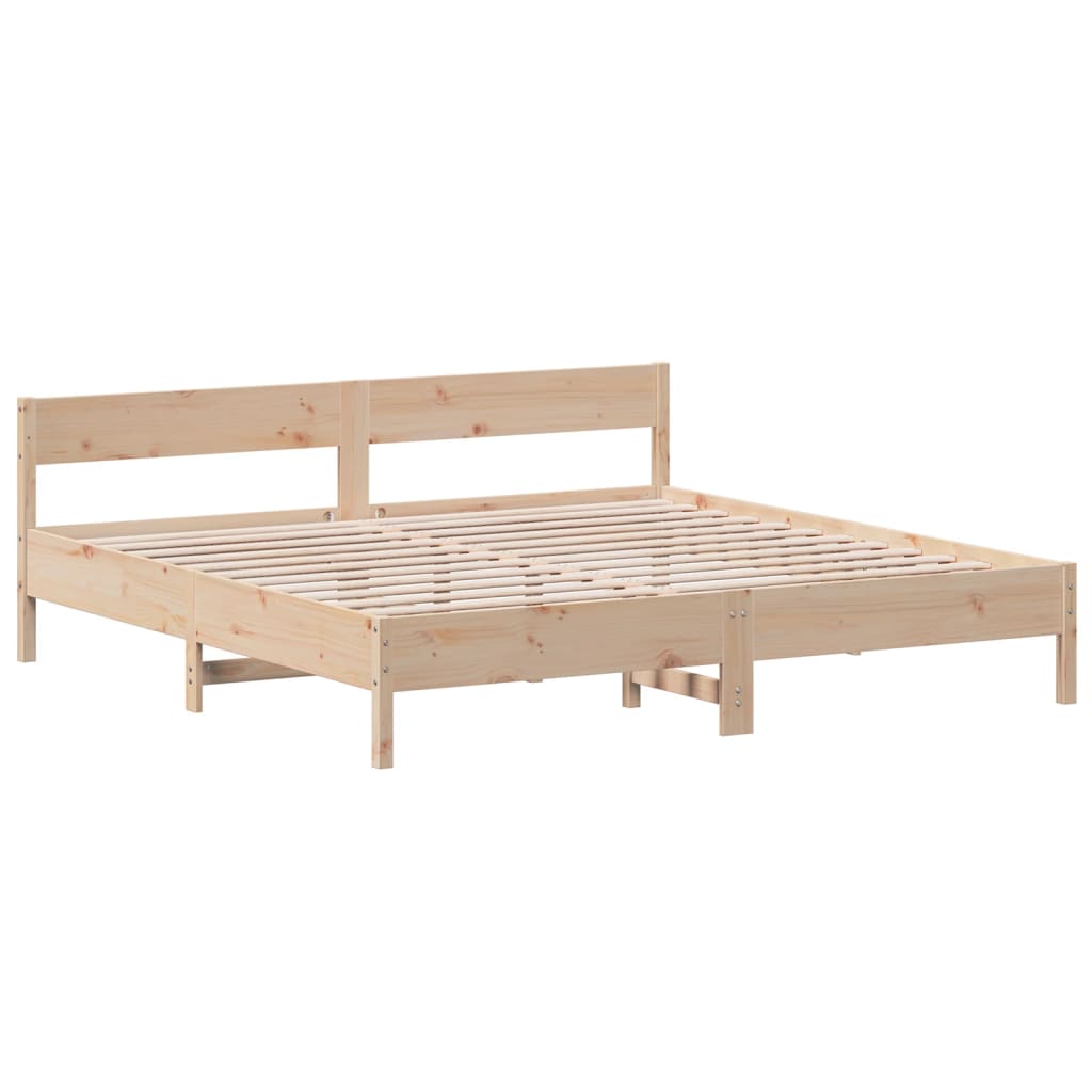 Giroletto Senza Materasso 200x200 Cm In Legno Massello Di Pino - Image 3