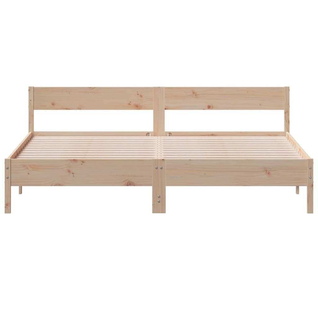 Giroletto Senza Materasso 200x200 Cm In Legno Massello Di Pino - Image 4