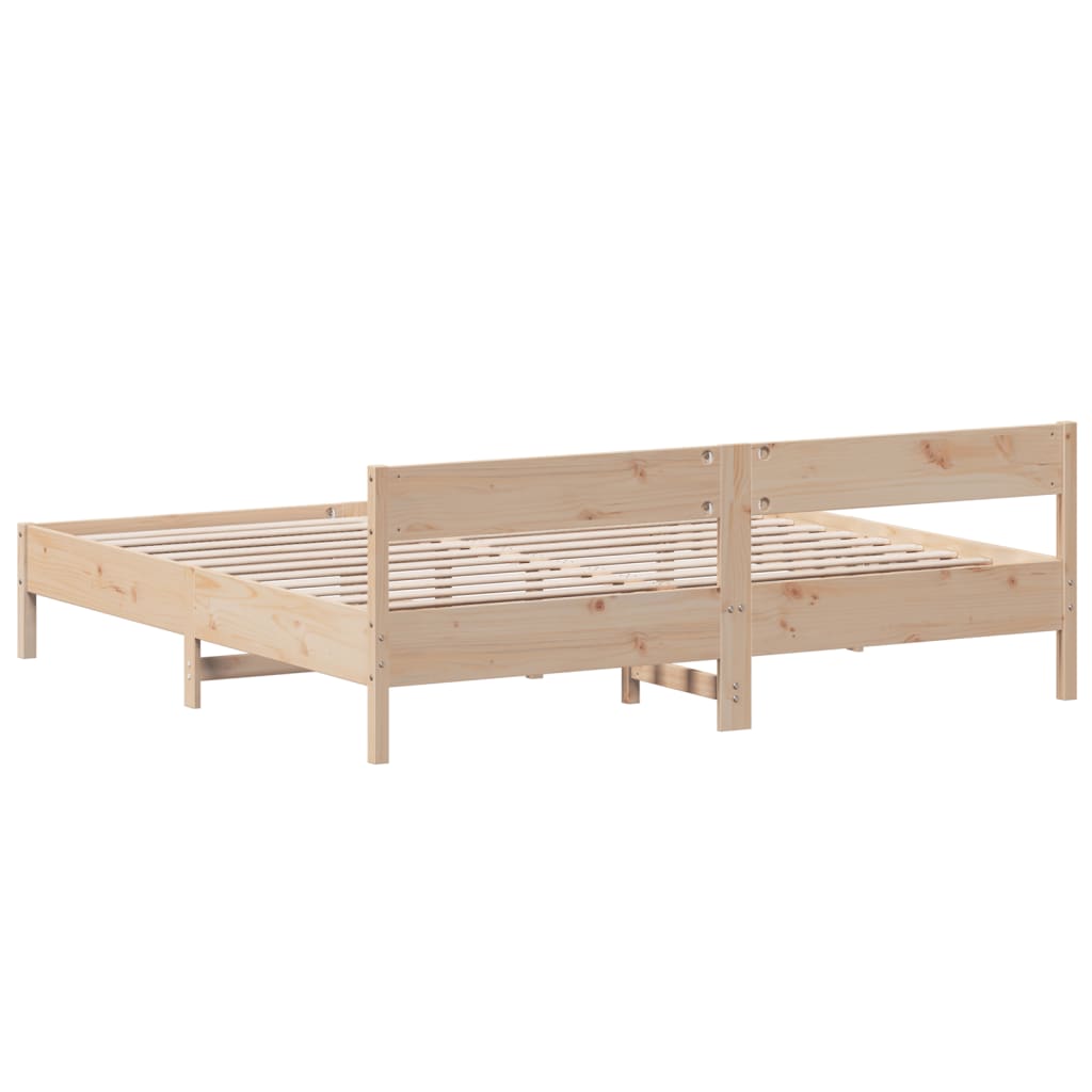 Giroletto Senza Materasso 200x200 Cm In Legno Massello Di Pino - Image 6