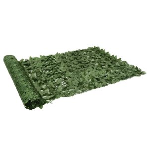 Schermo Privacy Da Balcone Con Foglie Verde Scuro 300x150 cm