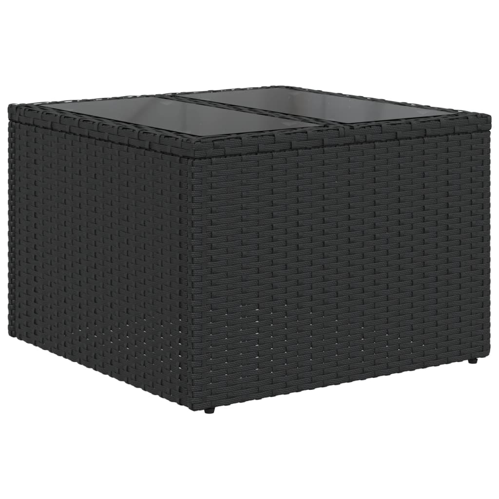 Set Divani Da Giardino 9 Pz Con Cuscini Nero In Polyrattan - Image 5