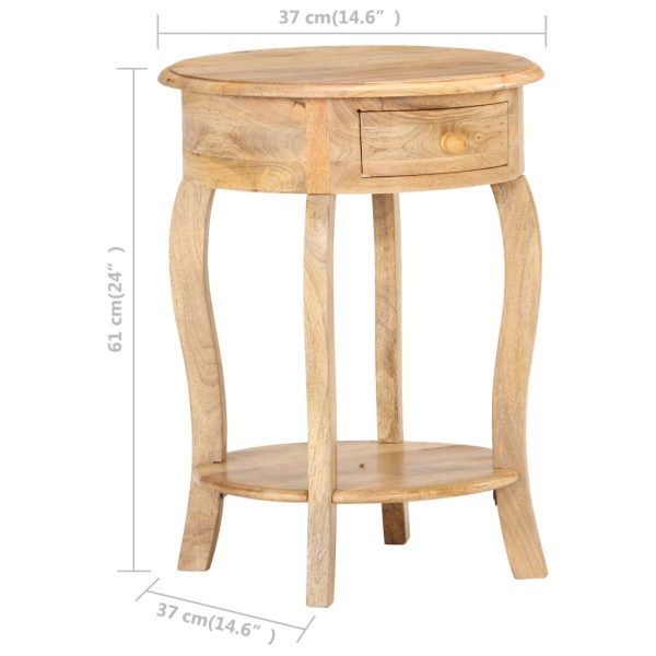 Tavolino Da Salotto 37x37x61 Cm In Legno Massello Di Mango - Image 6