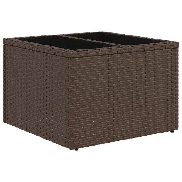 Set Divani Da Giardino 9pz Con Cuscini Marrone In Polyrattan - Image 6