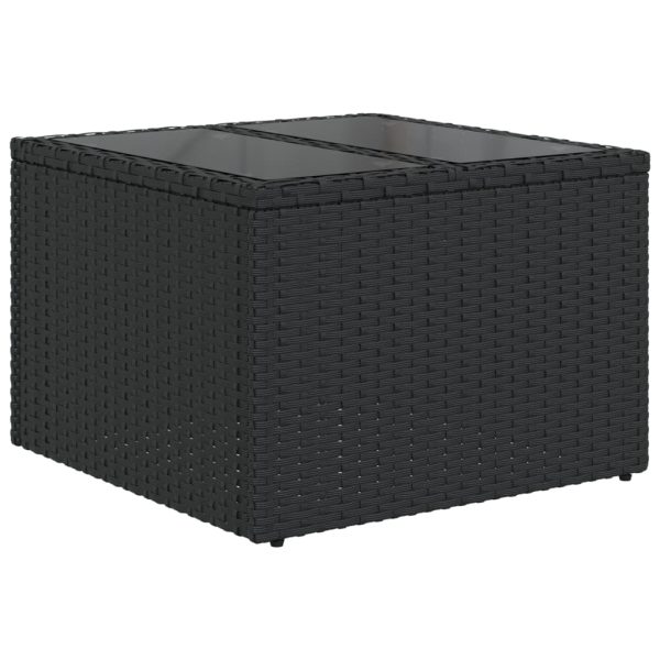 Set Divani Da Giardino 10pz Con Cuscini In Polyrattan Nero - Image 5