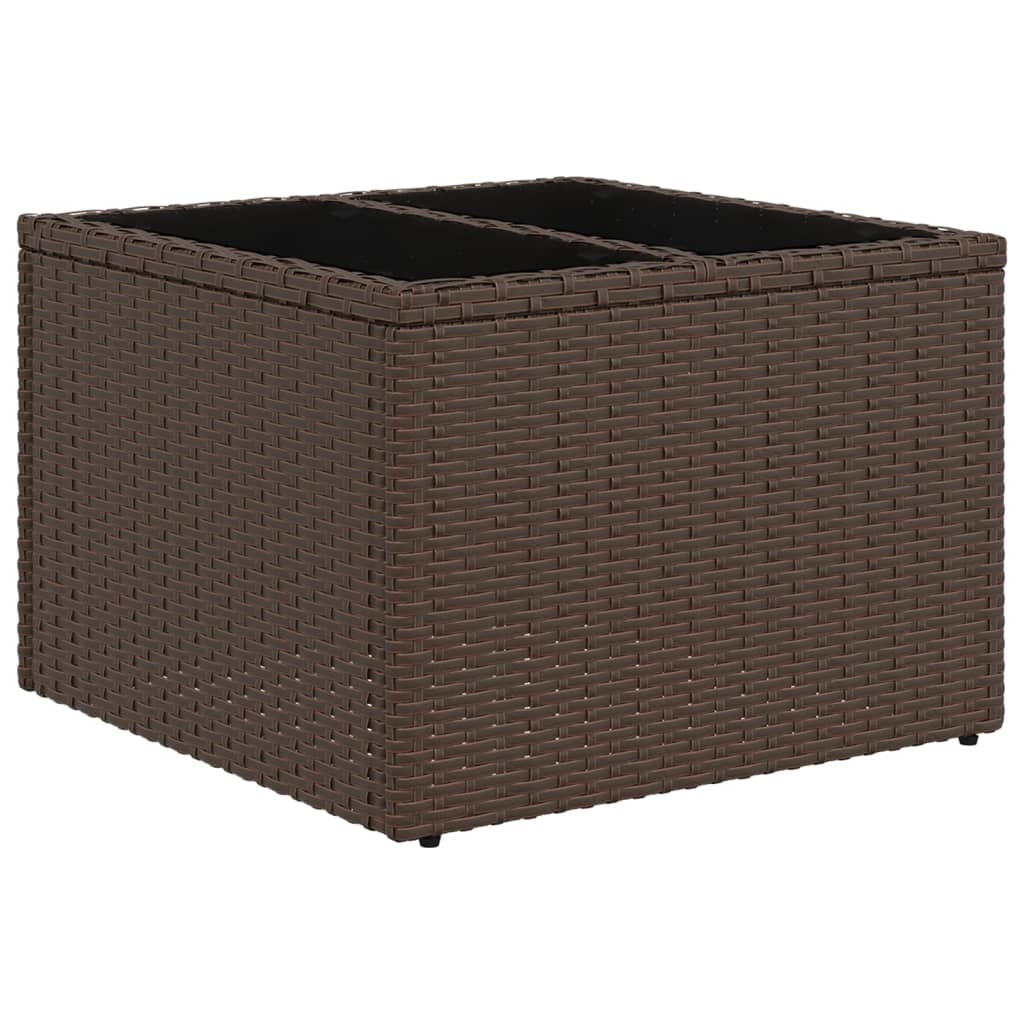 Set Divani Da Giardino 11 Pz Con Cuscini Polyrattan Marrone - Image 6