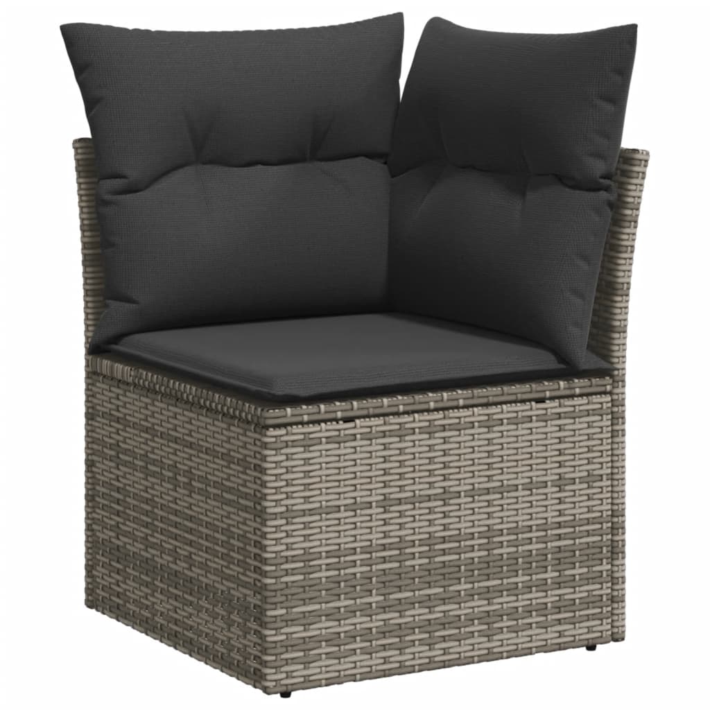 Set Divano Da Giardino 8 Pz Con Cuscini Grigio In Polyrattan - Image 5