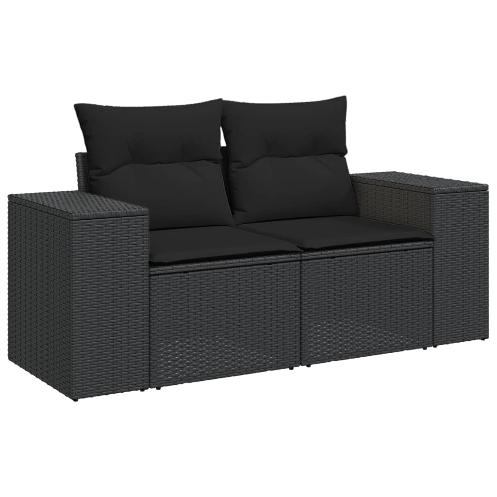 Set Divano Da Giardino 10 Pz Con Cuscini Grigio In Polyrattan - Image 4