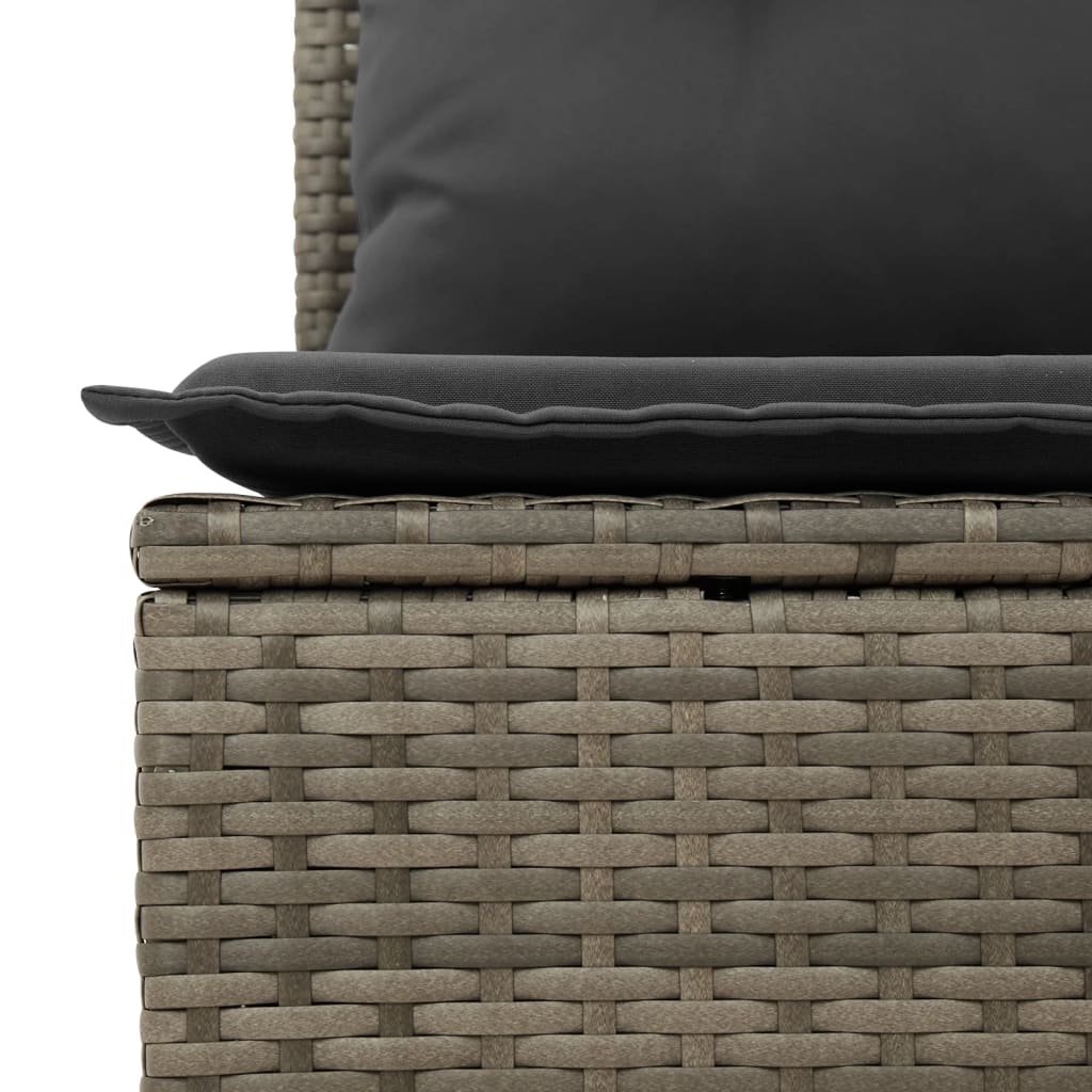 Set Divano Da Giardino 6 Pz Con Cuscini Grigio In Polyrattan - Image 6