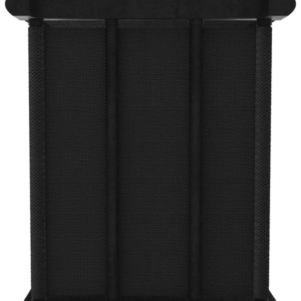 Mensola Con 12 Scatole A Cubo Nera 103x30x141 Cm In Tessuto - Image 5
