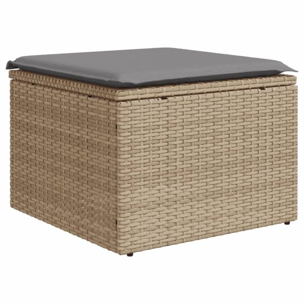 Set Divano Da Giardino 7 Pz Con Cuscini Beige Misto Polyrattan - Image 6