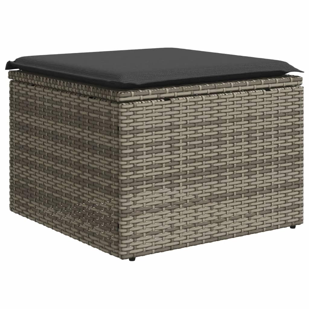 Set Divani Da Giardino 7 Pz Con Cuscini Grigio In Polyrattan - Image 5