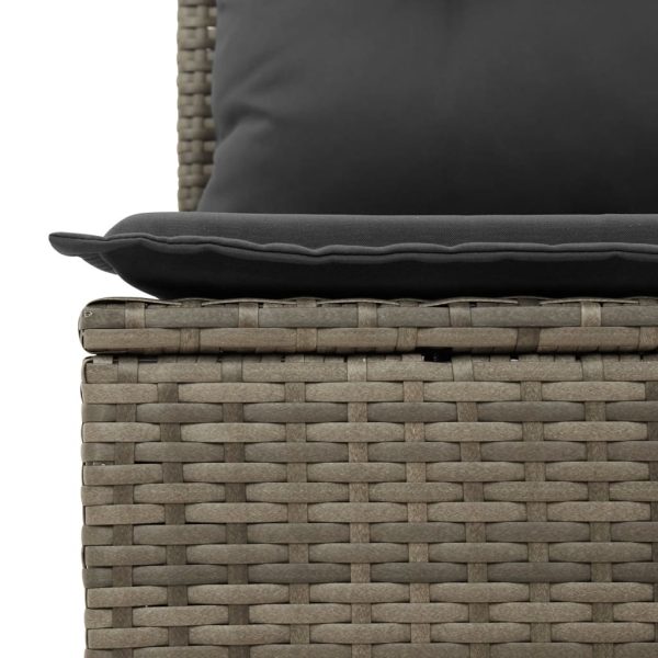 Set Divano Da Giardino 10 Pz Con Cuscini Grigio In Polyrattan - Image 6