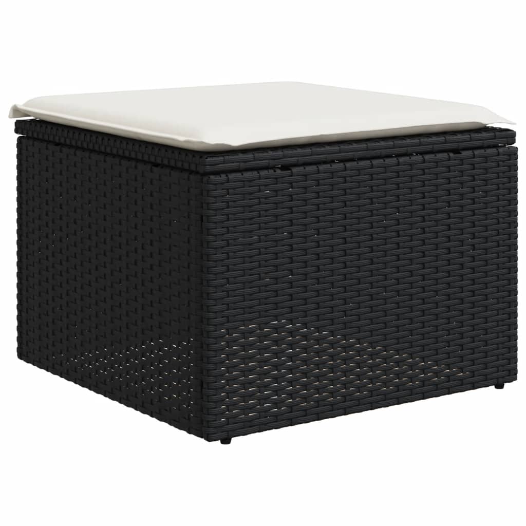Set Divani Da Giardino Con Cuscini 8 Pz Nero In Polyrattan - Image 5