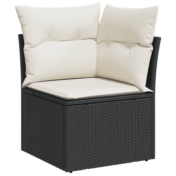 Set Divani Da Giardino 12 Pz Con Cuscini Nero In Polyrattan - Image 4