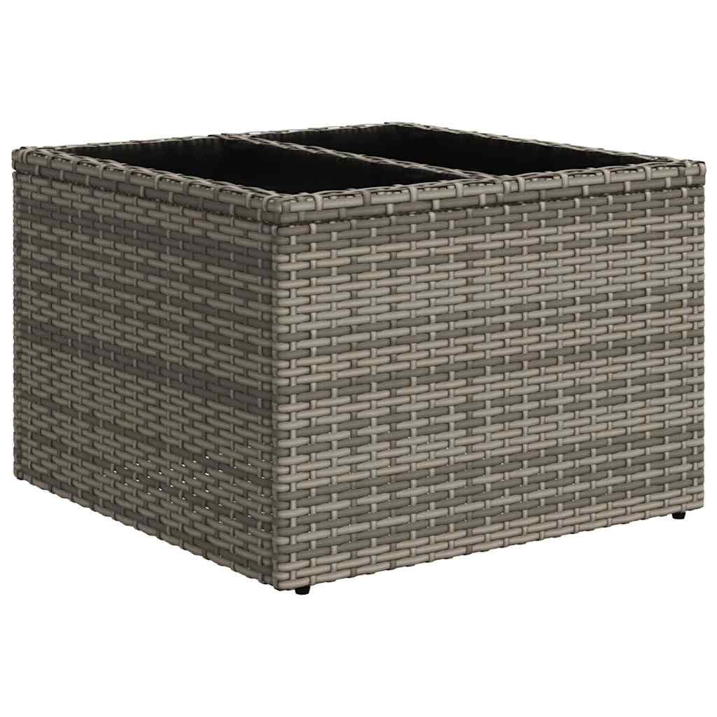 Set Divani Da Giardino 11 Pz Con Cuscini In Polyrattan Grigio - Image 5