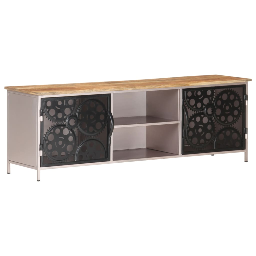 Mobile Porta Tv 120x30x40 Cm In Legno Di Mango Grezzo