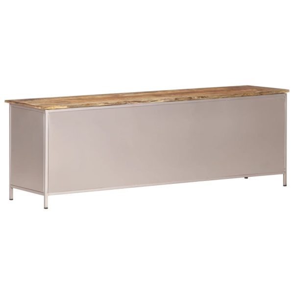 Mobile Porta Tv 120x30x40 Cm In Legno Di Mango Grezzo - Image 4
