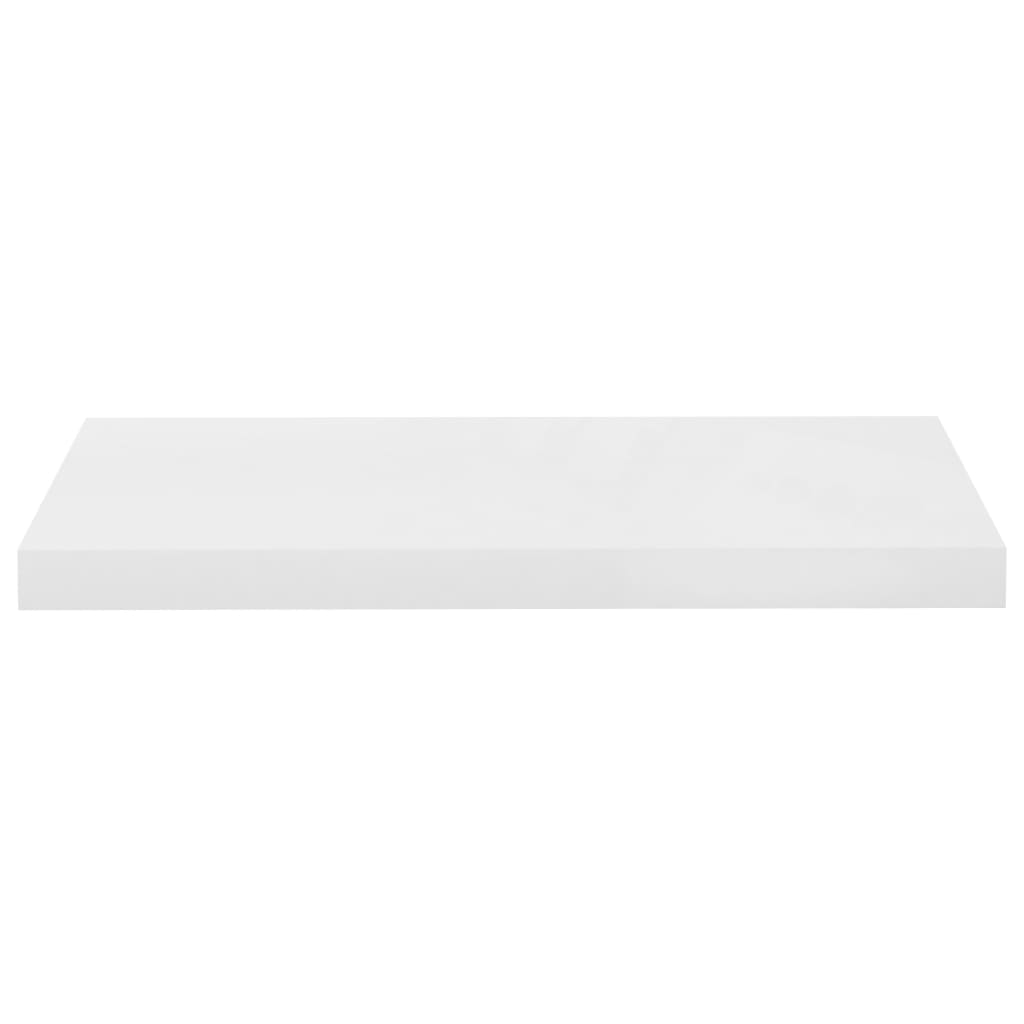 Scaffali A Parete 2 Pz Bianco Lucido 60x23,5x3,8 Cm In Mdf - Image 5