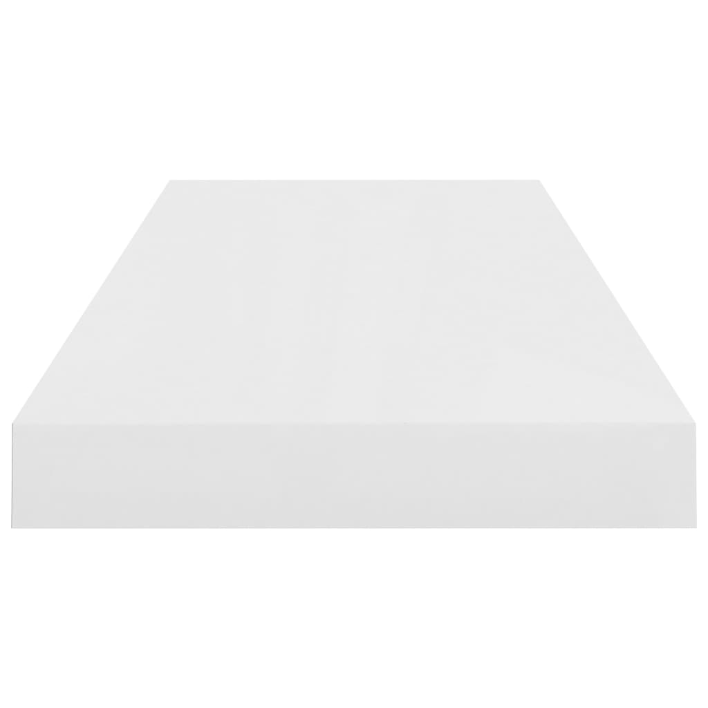 Scaffali A Parete 2 Pz Bianco Lucido 60x23,5x3,8 Cm In Mdf - Image 6