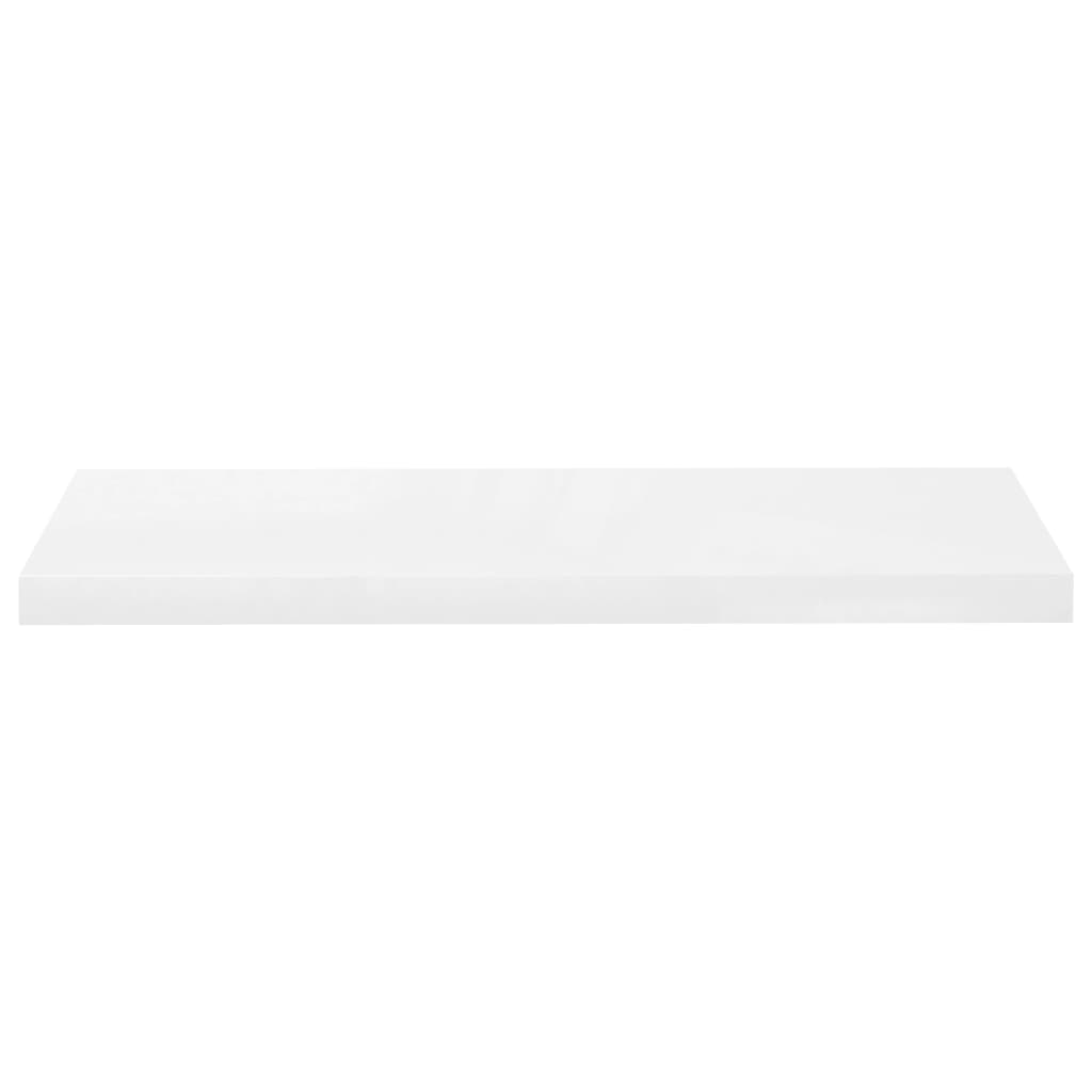 Scaffali A Parete 2 Pz Bianco Lucido 80x23,5x3,8 Cm In Mdf - Image 4