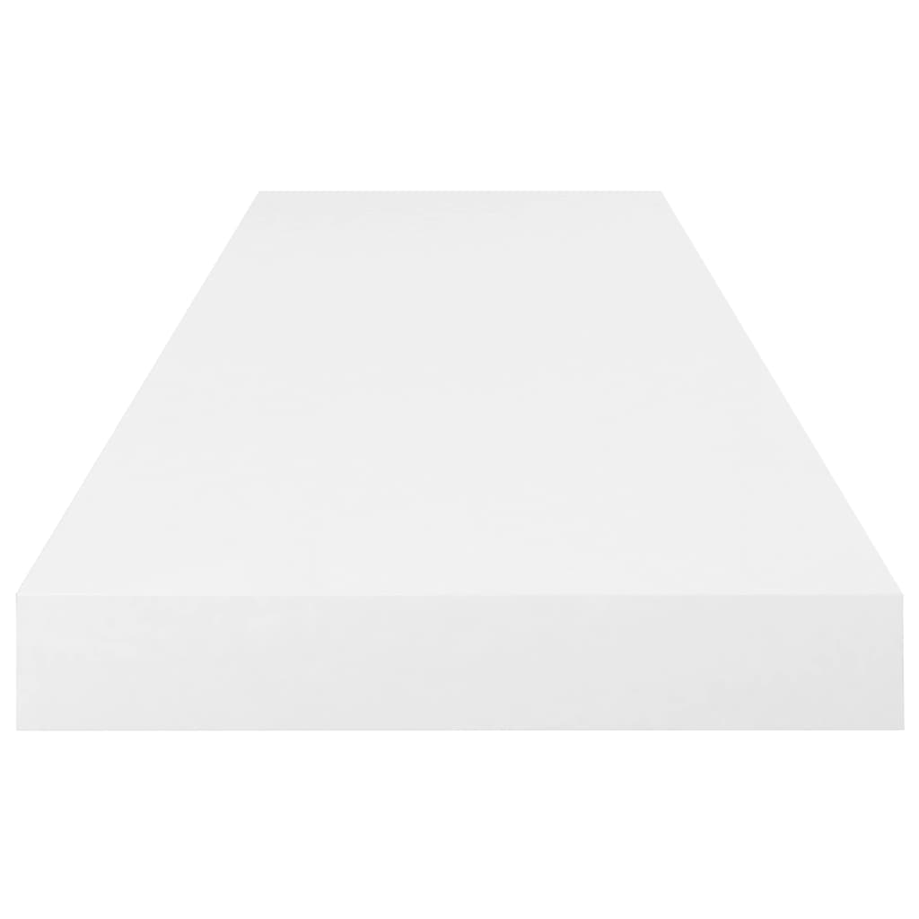 Scaffali A Parete 2 Pz Bianco Lucido 80x23,5x3,8 Cm In Mdf - Image 5