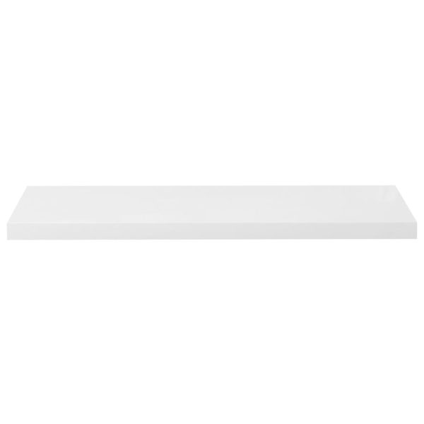 Scaffali A Parete 2 Pz Bianco Lucido 90x23,5x3,8 Cm In Mdf - Image 4