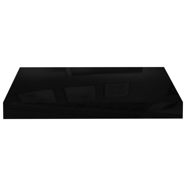 Scaffale A Parete Nero Lucido 40x23x3,8 Cm In Mdf - Image 4